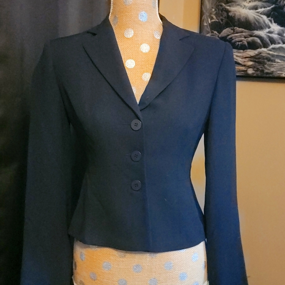 Georgia Studio black blazer and skirt suit